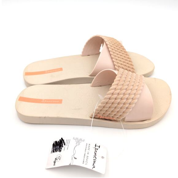 Ipanema Street II Crisscross Strap Slide Sandal Women's Beige Size US9 EU40 - Picture 4 of 11